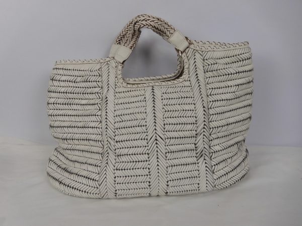 Anya Hindmarch White Woven leather Tote bag. - Image 3