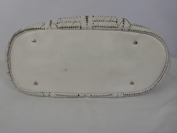 Anya Hindmarch White Woven leather Tote bag. - Image 6