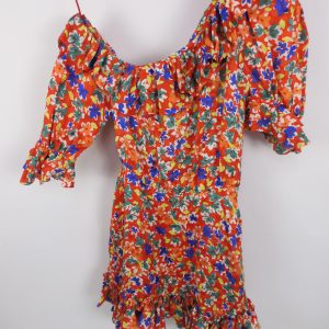 Saint Laurent One Shoulder Floral Silk Dress, Cost £2800, Size F34, Unworn.
