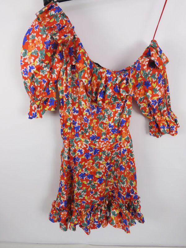 Saint Laurent One Shoulder Floral Silk Dress, Cost £2800, Size F34, Unworn. - Image 3