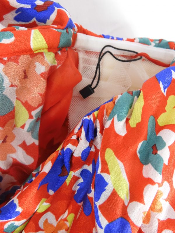 Saint Laurent One Shoulder Floral Silk Dress, Cost £2800, Size F34, Unworn. - Image 4