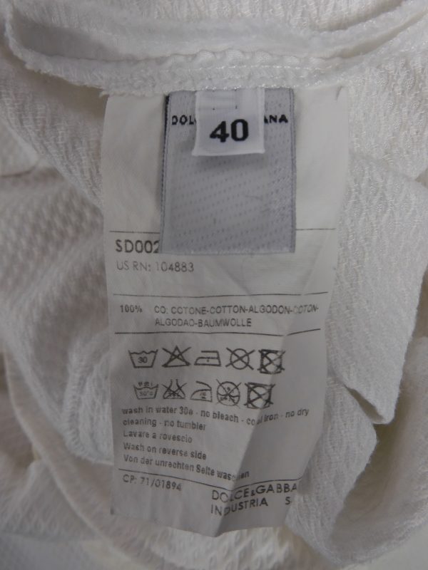 Dolce & Gabbana White Summer dress, size 40. - Image 6