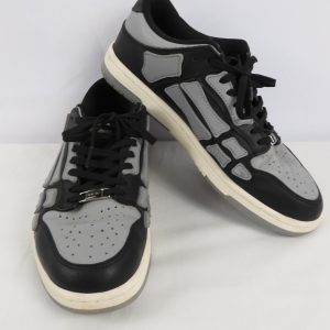 AMIRI Skel Top Low Black Grey, Size 8.