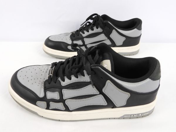 AMIRI Skel Top Low Black Grey, Size 8. - Image 4