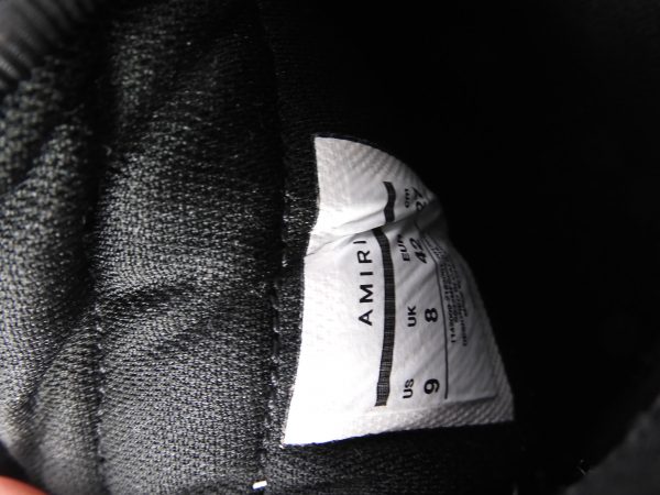 AMIRI Skel Top Low Black Grey, Size 8. - Image 7
