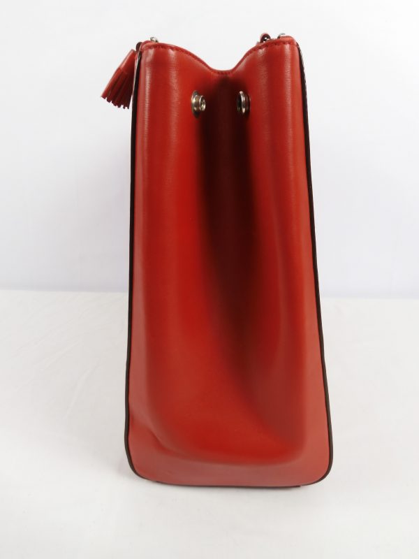 Anya Hindmarch Bespoke Tote Red Leather Hand Bag. - Image 3