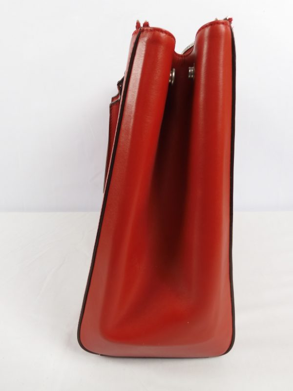 Anya Hindmarch Bespoke Tote Red Leather Hand Bag. - Image 5