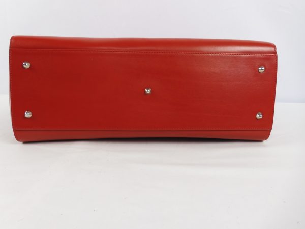 Anya Hindmarch Bespoke Tote Red Leather Hand Bag. - Image 6