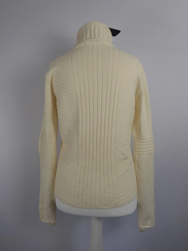 Tory Burch, Ivory Turtle Neck Inez Sweater, Size L - Image 4