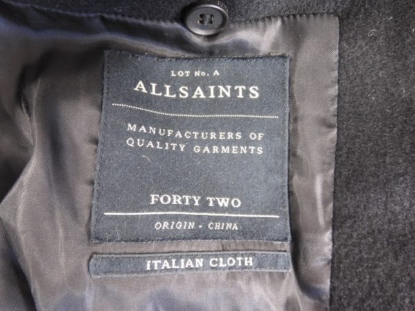 All Saints Over Coat, Size 42 - Image 5