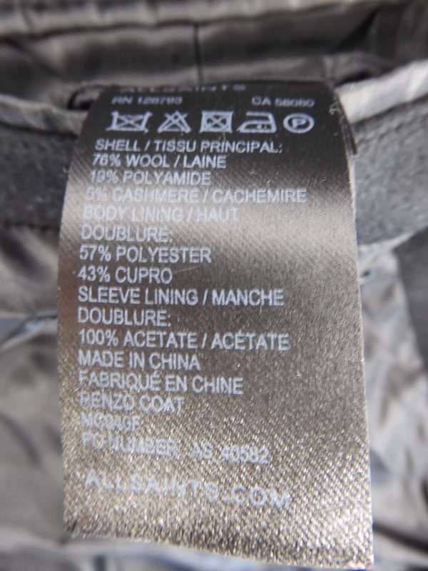 All Saints Over Coat, Size 42 - Image 6