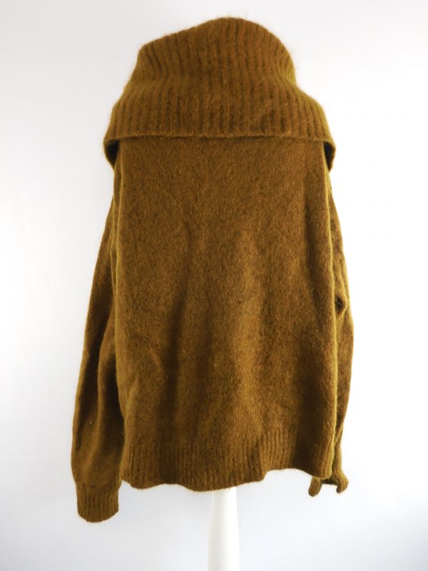 Acne Studios oversized cowl turtleneck sweater wool mohair brown, Size M. - Image 3