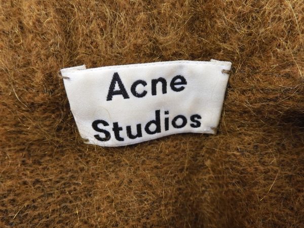 Acne Studios oversized cowl turtleneck sweater wool mohair brown, Size M. - Image 4