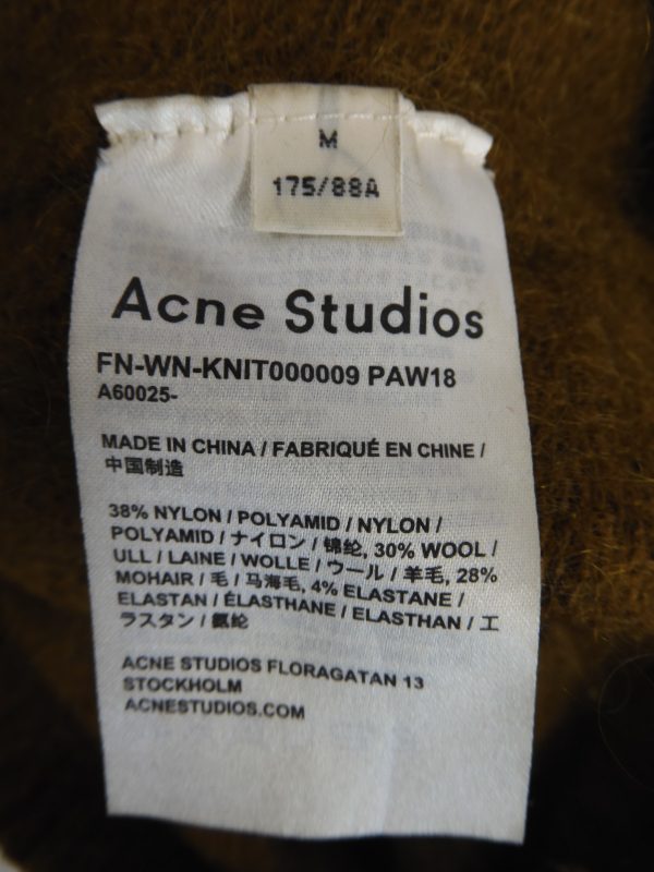 Acne Studios oversized cowl turtleneck sweater wool mohair brown, Size M. - Image 5
