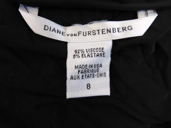 Diane von Furstenberg Black Dress, Size 8 - Image 7