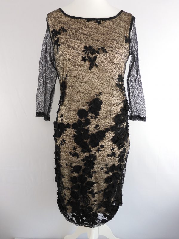 Reiss Nola Black Lace Dress, Size 12/L