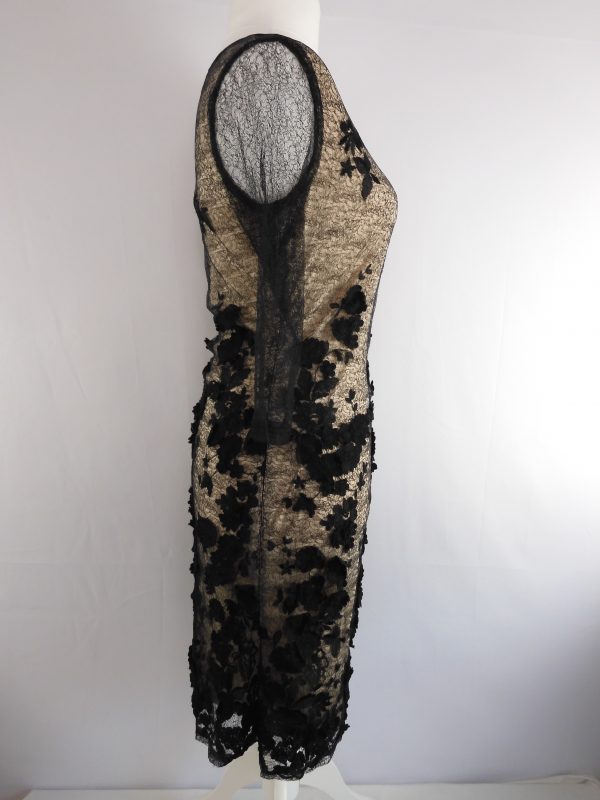 Reiss Nola Black Lace Dress, Size 12/L - Image 3