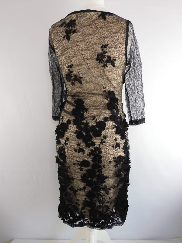 Reiss Nola Black Lace Dress, Size 12/L - Image 4