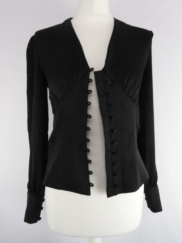 All Saints Amelie Satin Top, Size 8.