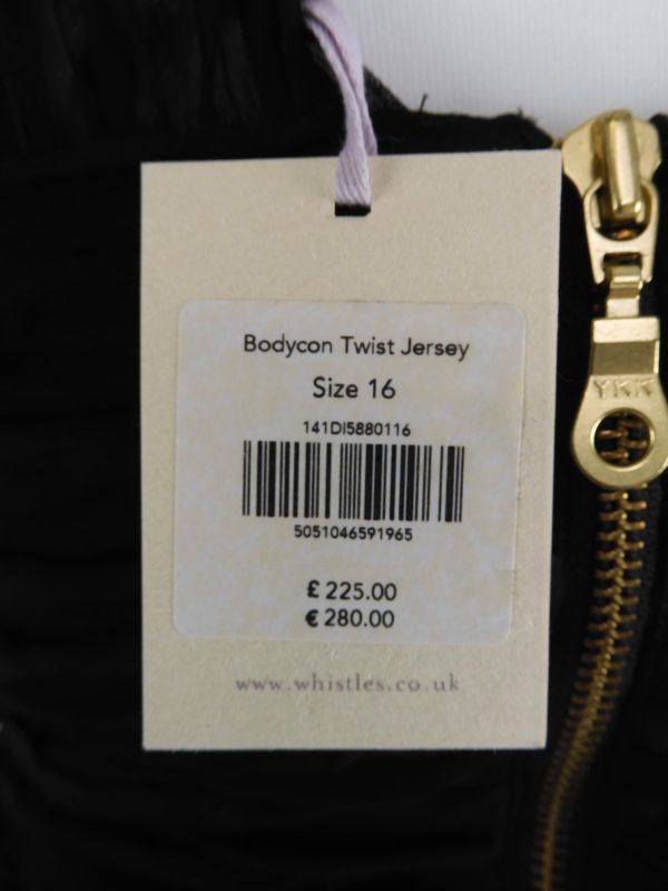 Whistles Bodycon Twist Jersey Dress, Size 16 - Image 5