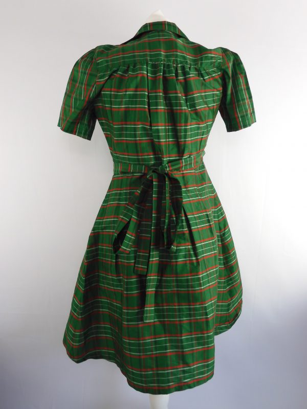The Seamstress Rita 1940s Dress in Green Taffeta, Size 8, Film Worn - Image 4