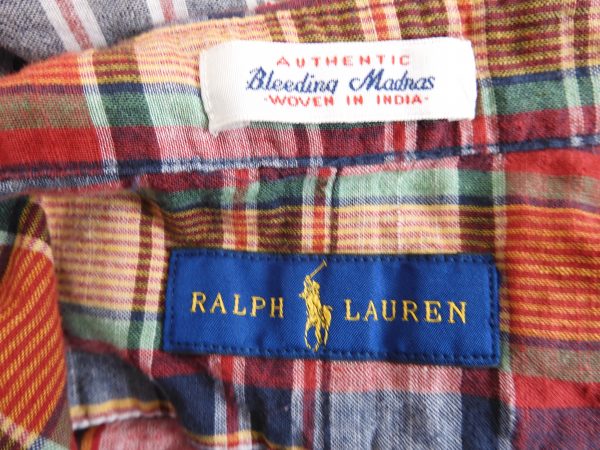 Authentic Bleeding Madras by Ralph Lauren, Size 46 / XL - Image 6