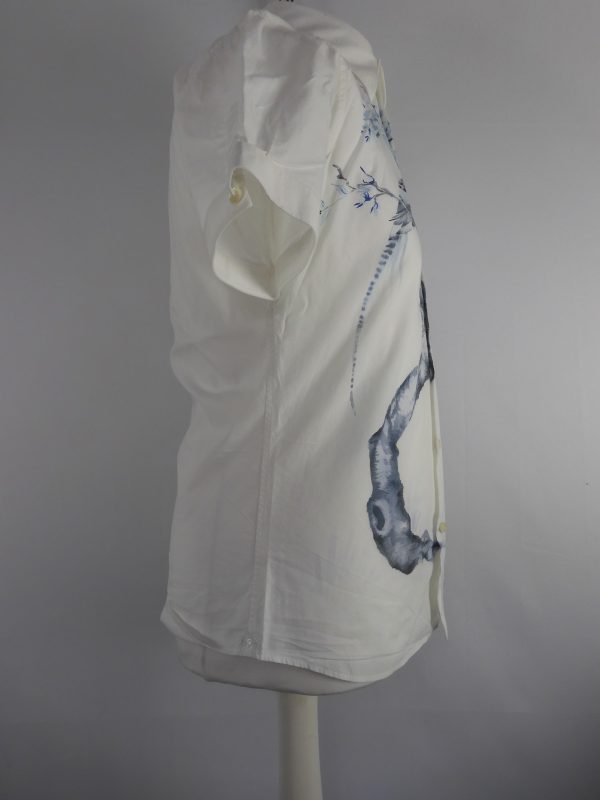 Alexander McQueen Bird Print, Short sleeved Shirt, Size 48 (M). - Image 3