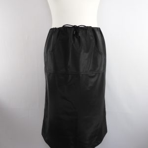 Plein Sud Jeans Black Leather Skirt, Size 6.
