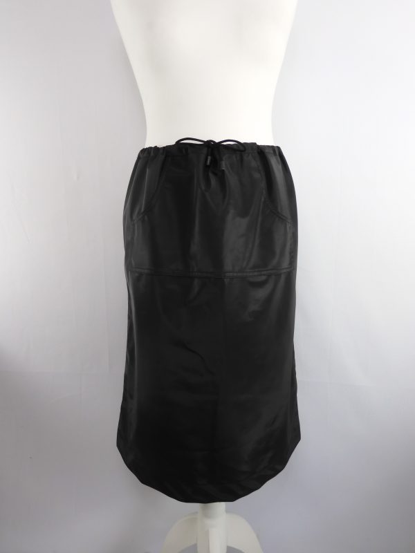 Plein Sud Jeans Black Leather Skirt, Size 6.