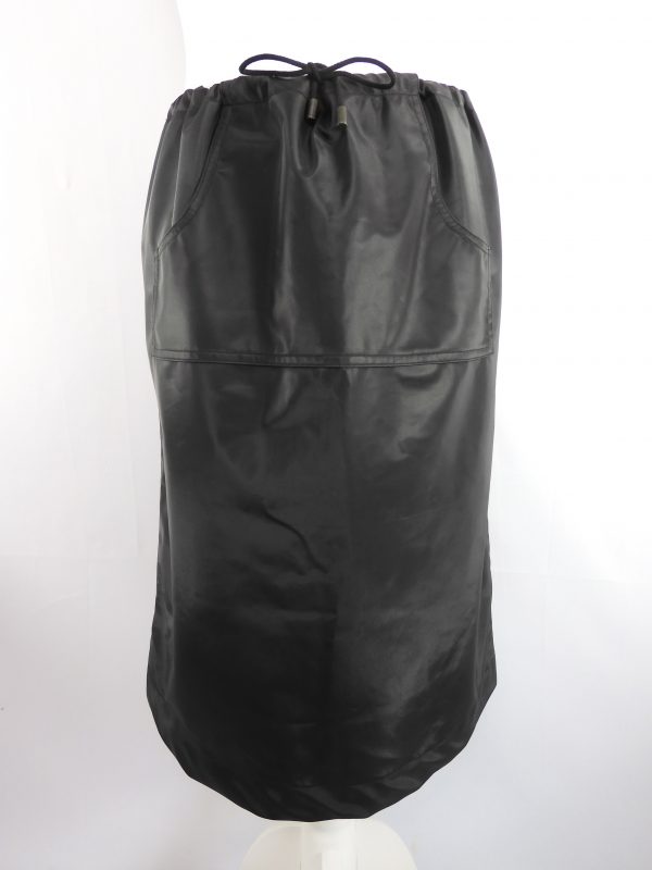 Plein Sud Jeans Black Leather Skirt, Size 6. - Image 3