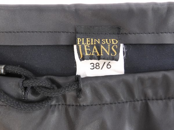 Plein Sud Jeans Black Leather Skirt, Size 6. - Image 7