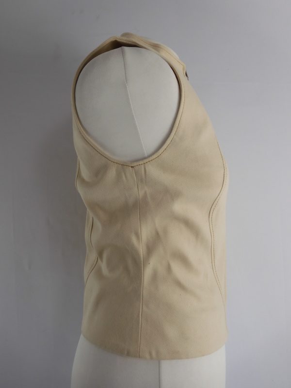 Aya Muse Off White Pants Gali Vest, Size 8 - Image 3