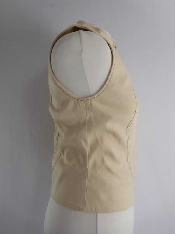 Aya Muse Off White Pants Gali Vest, Size 8 - Image 4