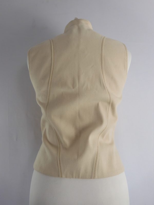 Aya Muse Off White Pants Gali Vest, Size 8 - Image 5