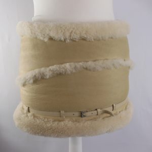 Jacquemus Off-White Guirlande 'La Jupe Pilou' Shearling Miniskirt, Size 36 / XS