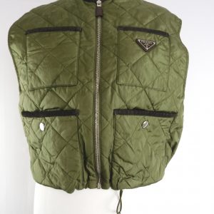 Prada Re-Nylon Quilted Vest Gilet, Size 36 / XS