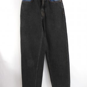 Celine Wide Black Denim Jeans, Size 27 / 10