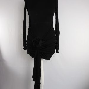 Saint Laurent rose-appliqué minidress, Size F36 / 8 / S