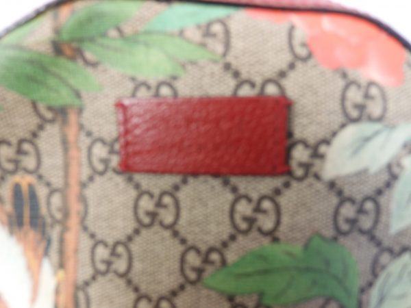 Gucci, GG Supreme Monogram Tian Web Small Day Backpack Beige Multicolor Red - Image 8