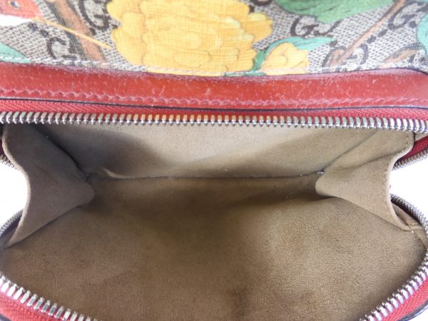 Gucci, GG Supreme Monogram Tian Web Small Day Backpack Beige Multicolor Red - Image 9