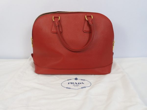 Prada Saffiano Lux Handbag, IBA296 Large - Image 4