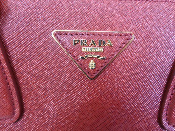 Prada Saffiano Lux Handbag, IBA296 Large - Image 8