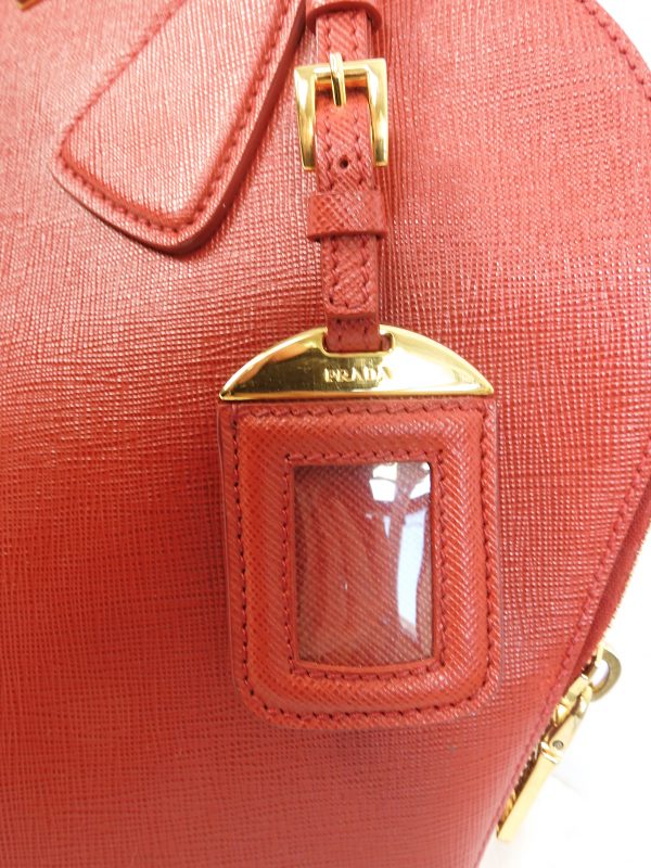 Prada Saffiano Lux Handbag, IBA296 Large - Image 9