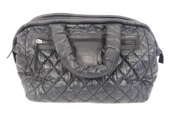 Chanel Coco Cocoon Handbag Black Nylon Quilted Canvas - Image 2