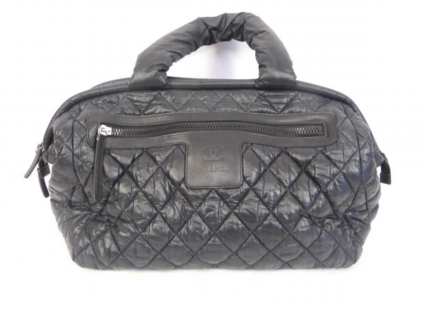 Chanel Coco Cocoon Handbag Black Nylon Quilted Canvas