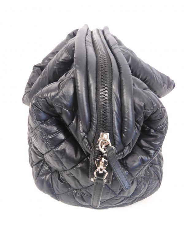 Chanel Coco Cocoon Handbag Black Nylon Quilted Canvas - Image 5