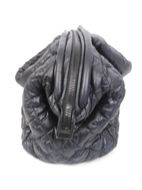 Chanel Coco Cocoon Handbag Black Nylon Quilted Canvas - Image 7