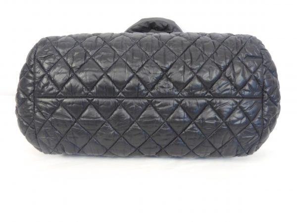 Chanel Coco Cocoon Handbag Black Nylon Quilted Canvas - Image 8