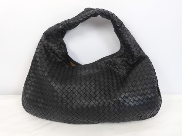 Bottega Veneta Large Hobo Intrecciato Black Leather Shoulder Bag - Image 3