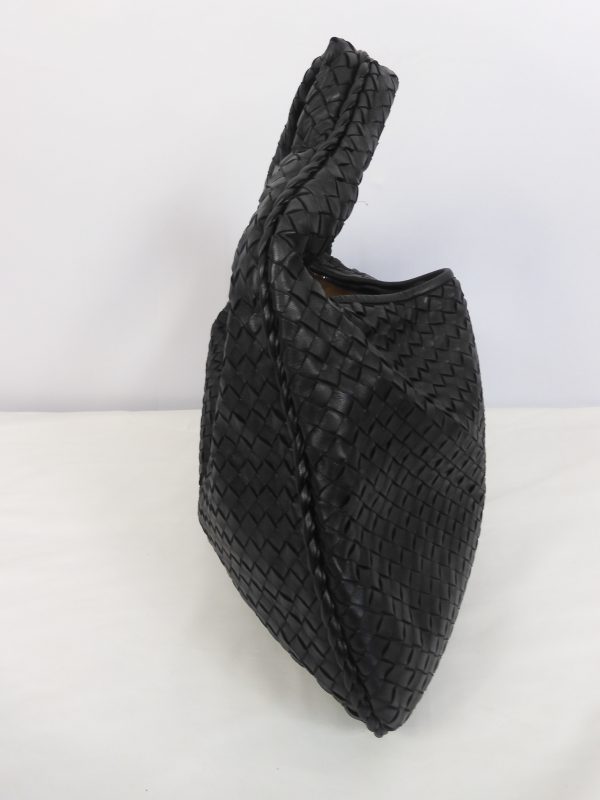 Bottega Veneta Large Hobo Intrecciato Black Leather Shoulder Bag - Image 5